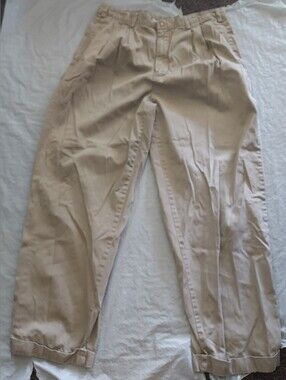 Old Navy Men's Tan Pleated Chino Pants